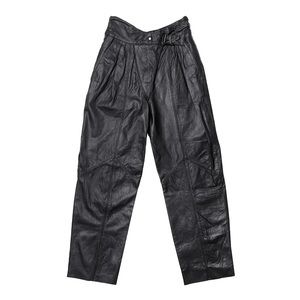 High-Rise Leather Pants